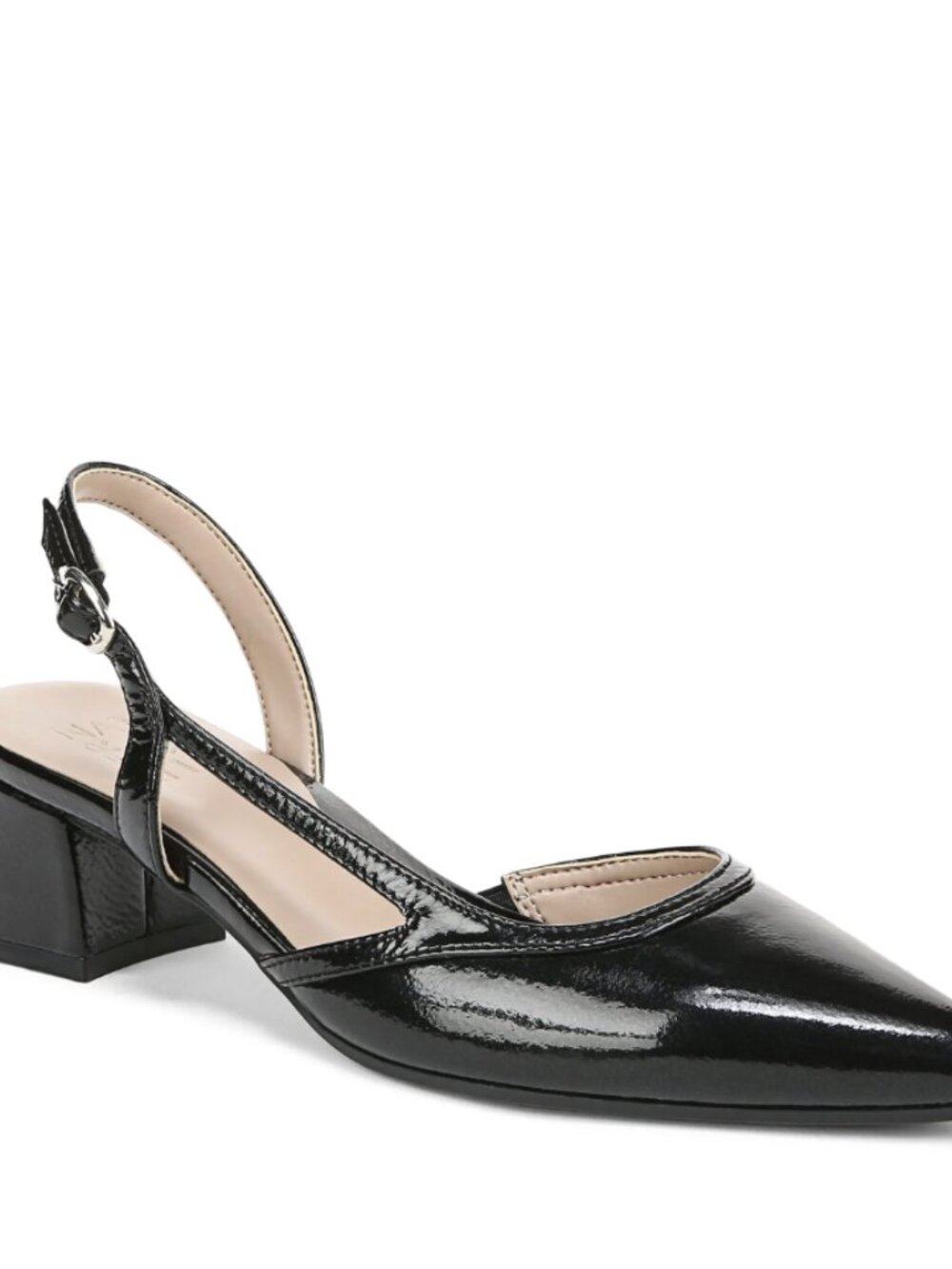 New Naturalizer Mila Black Leather Slingbacks 8W